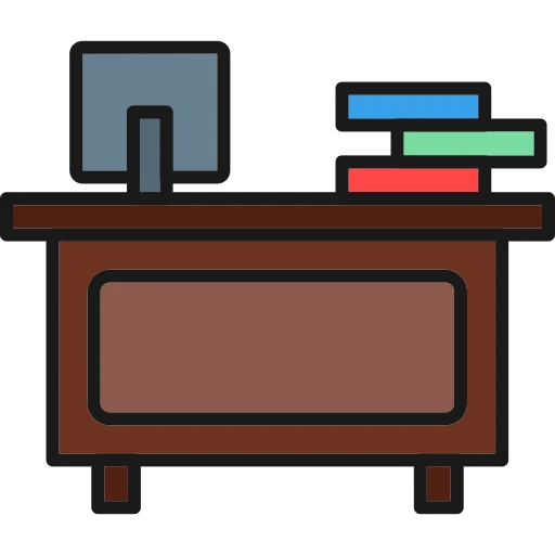 Standing desk and monitor workspace